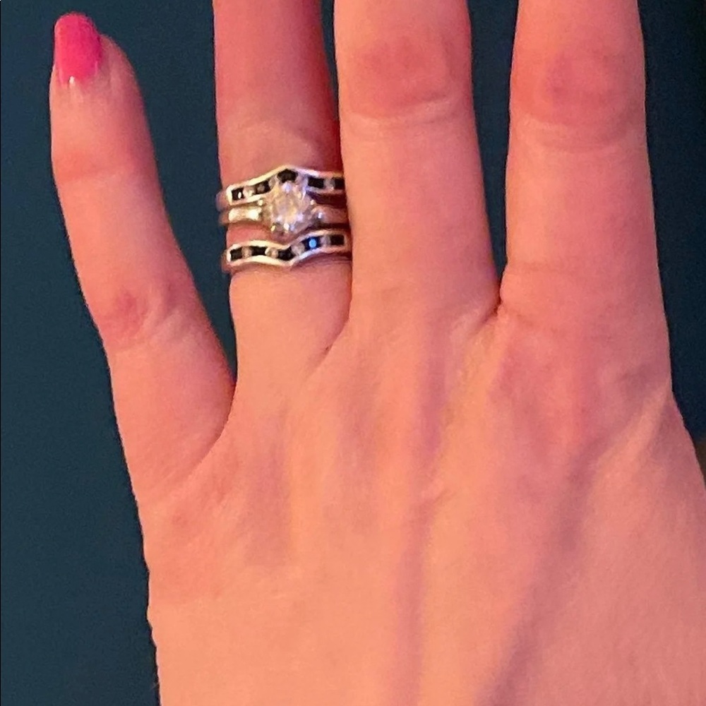 🖤 engagement ring set